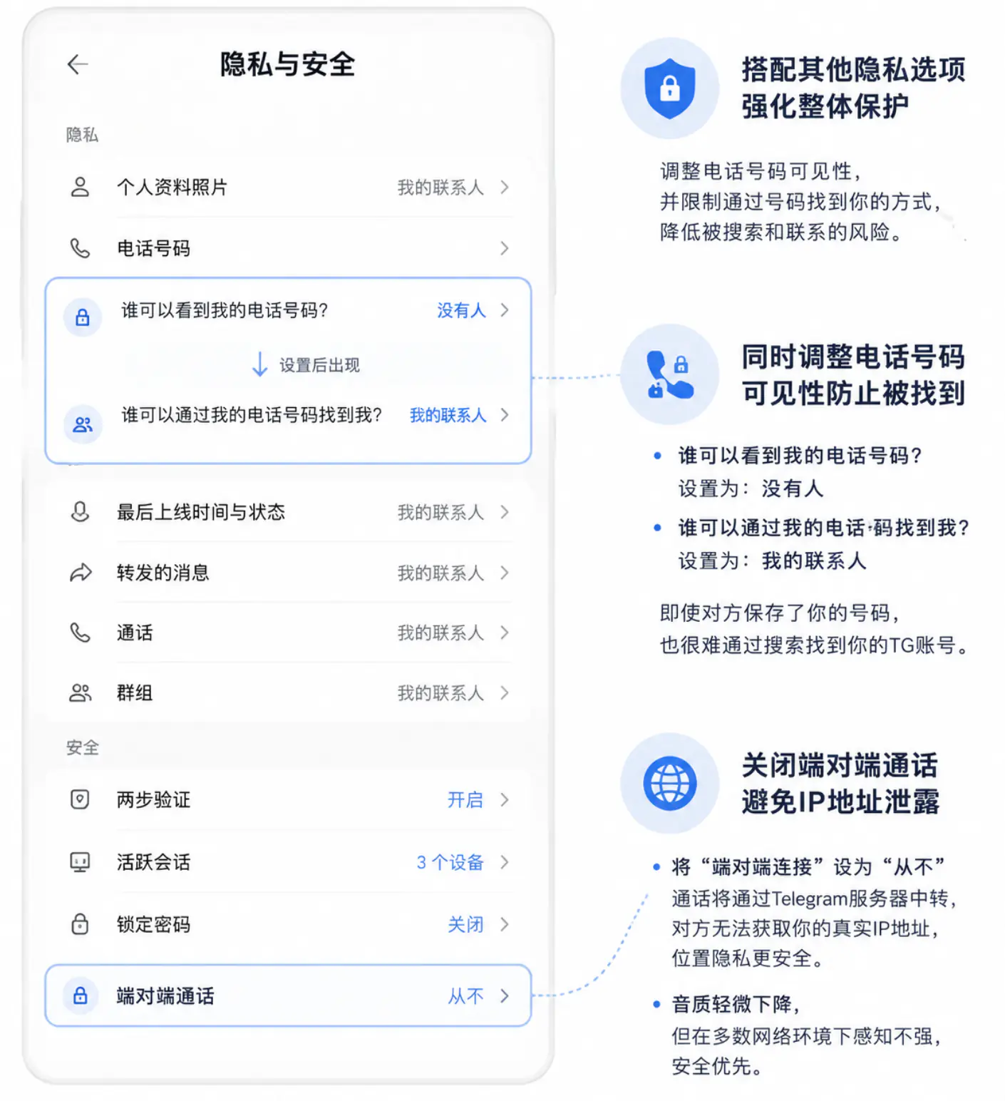 搭配其他隐私选项强化整体保护